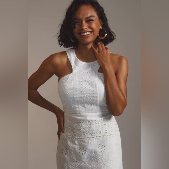 Anthropologie Dresses & Skirts - Anthropologie Maeve Eyelet Halter Mini Dress
